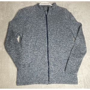 Jonathan Martin Fleece Full Zip Long Sleeve Blue Sz Large JM
